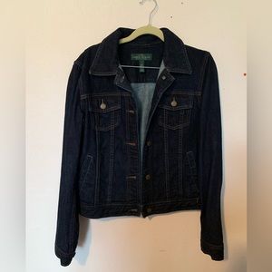 Lauren Ralph Lauren Jeans Co. Denim Jacket Womens small Blue Casual Preppy EUC